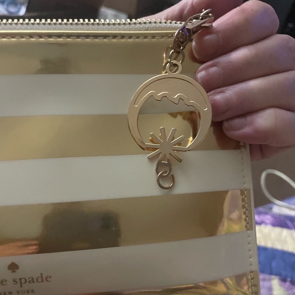 Kate Spade Gold and White Clutch - Picture 10 of 12